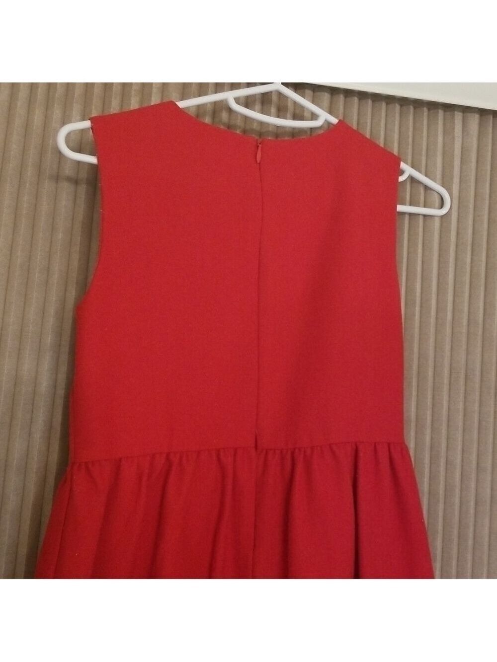 Valentine dress Girls Sz 10 140/64 Vintage Red Dress Red Sequin Bow Sleeveless - Picture 8 of 12